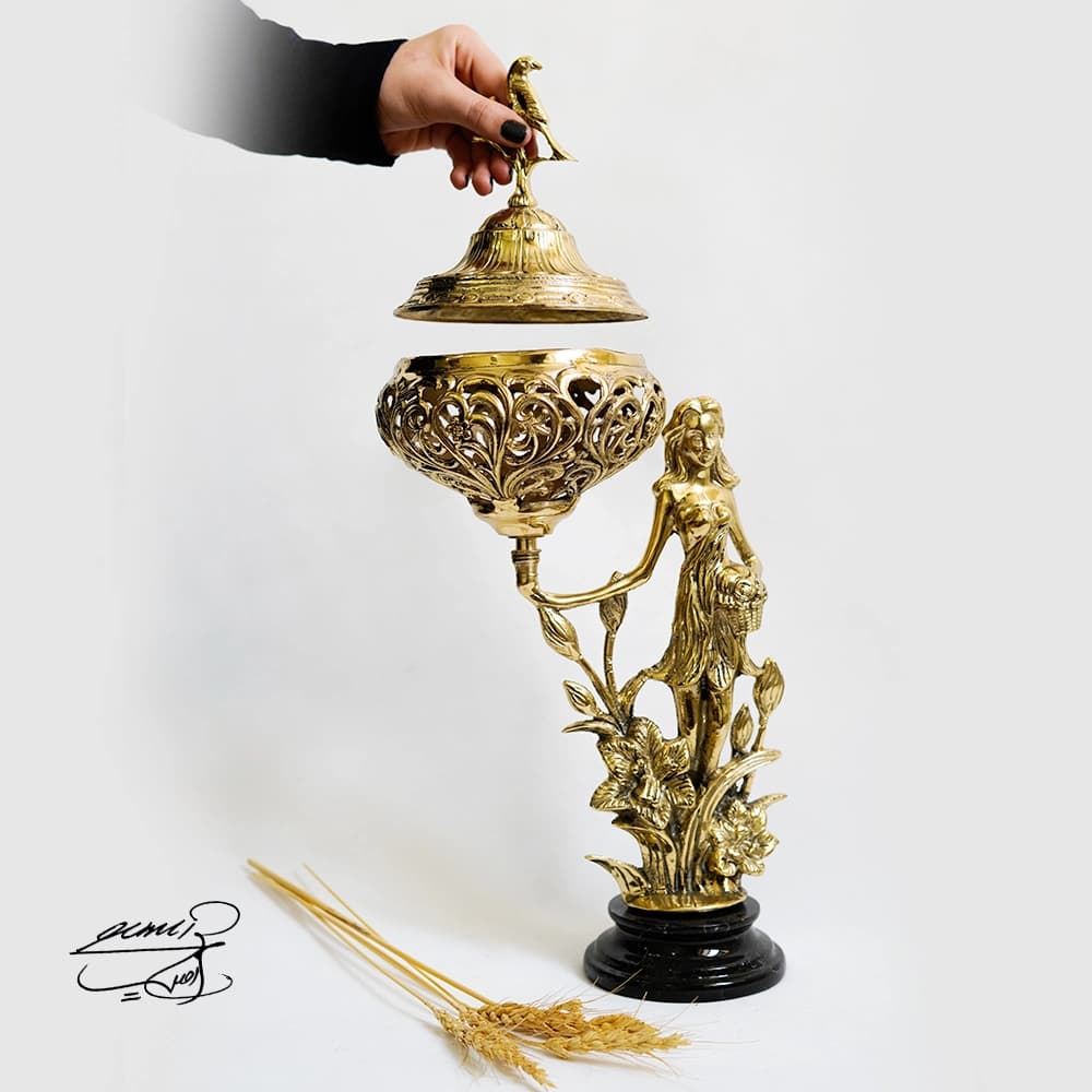 شکلات خوری برنز و سنگ کد 0209 — تصویر ۳