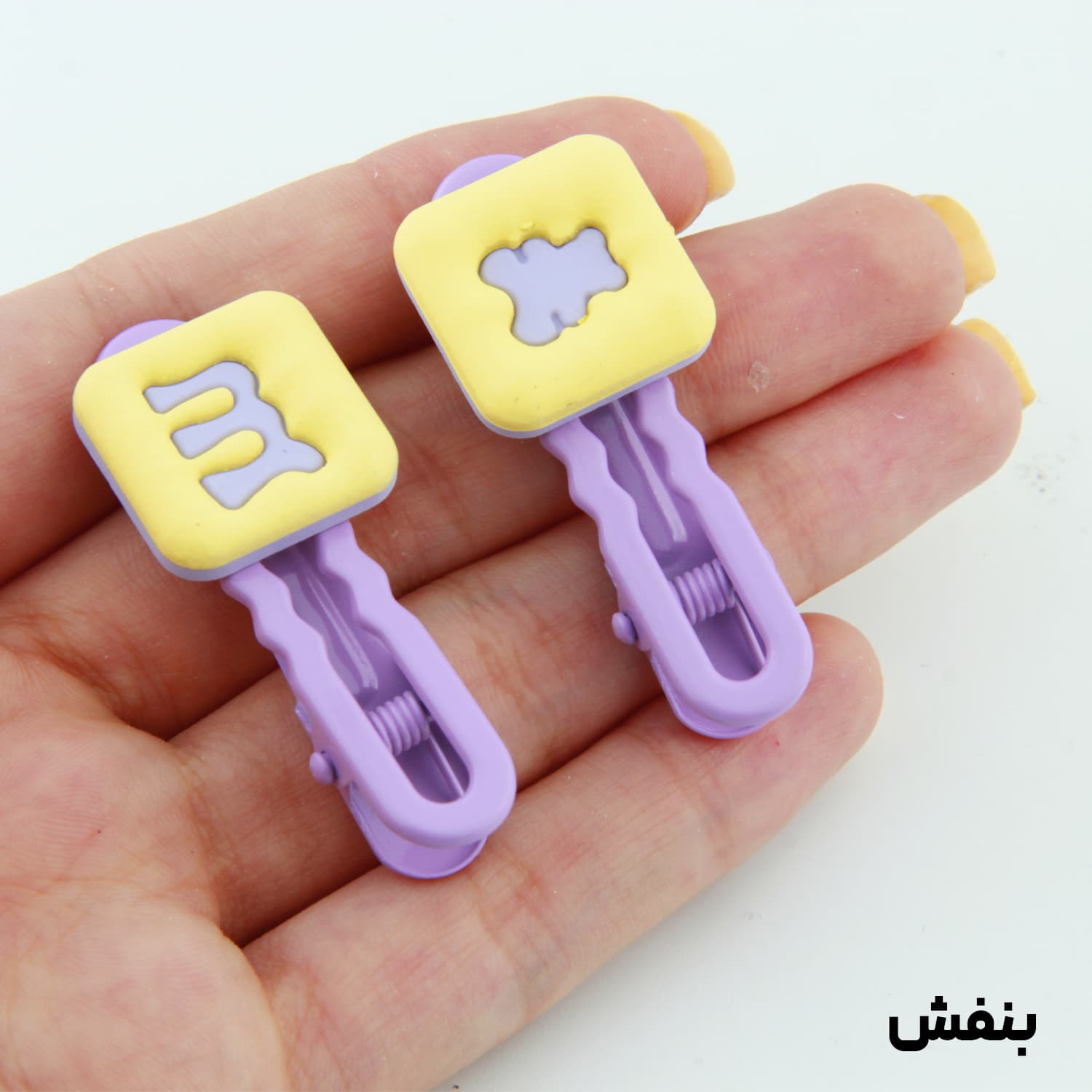 گیره مو دخترانه فلزی طرح خرسی پک دو عددی — تصویر ۳