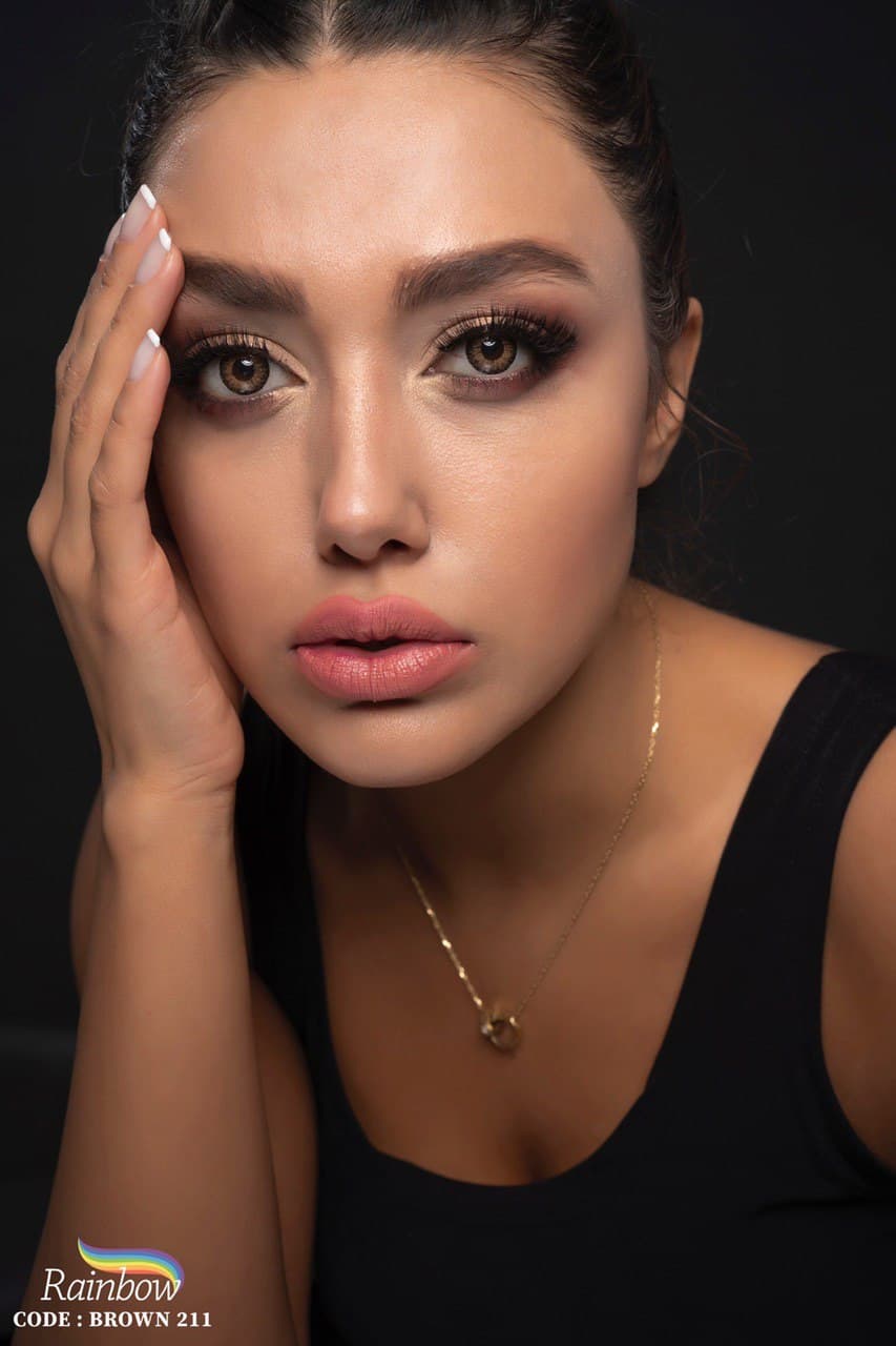 لنز قهوا ای دور مشکی brown 211 — تصویر ۲