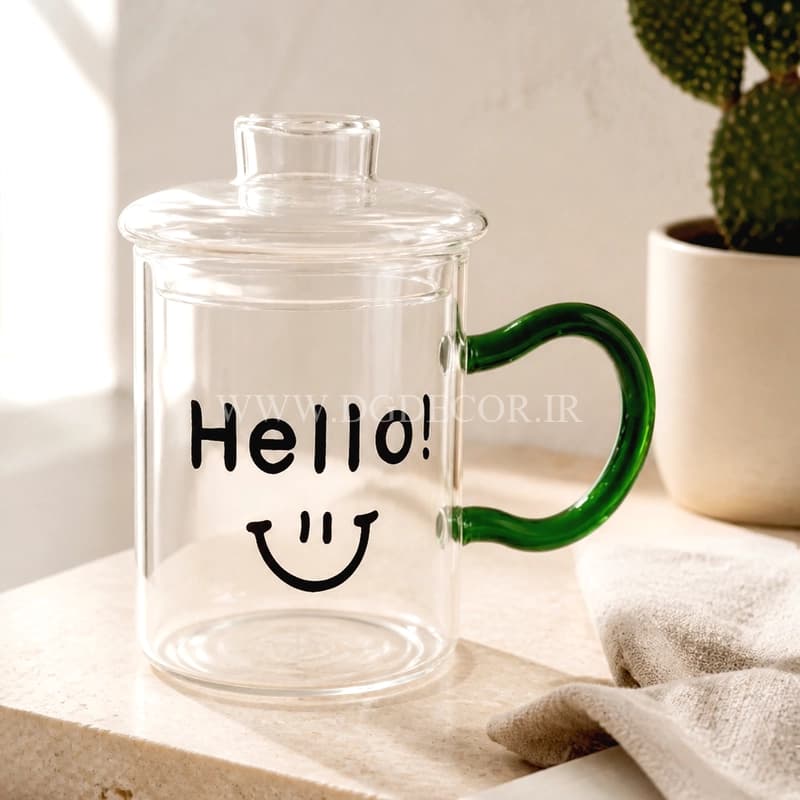 ماگ دربدار پیرکس طرح hello