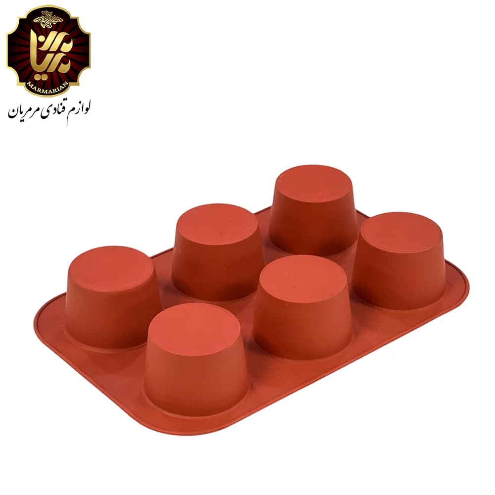 قالب سیلیکون مافین ۶ خانه استوانه
