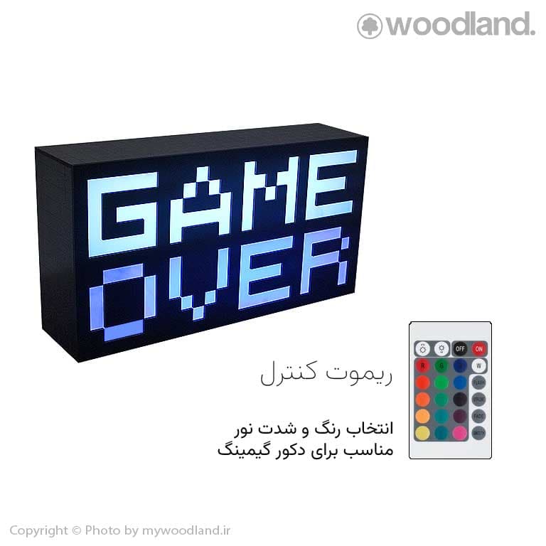آیکون لایت، چراغ رومیزی گیم اور Game Over 8-Bit Pixel – مدل 10198 — تصویر ۳