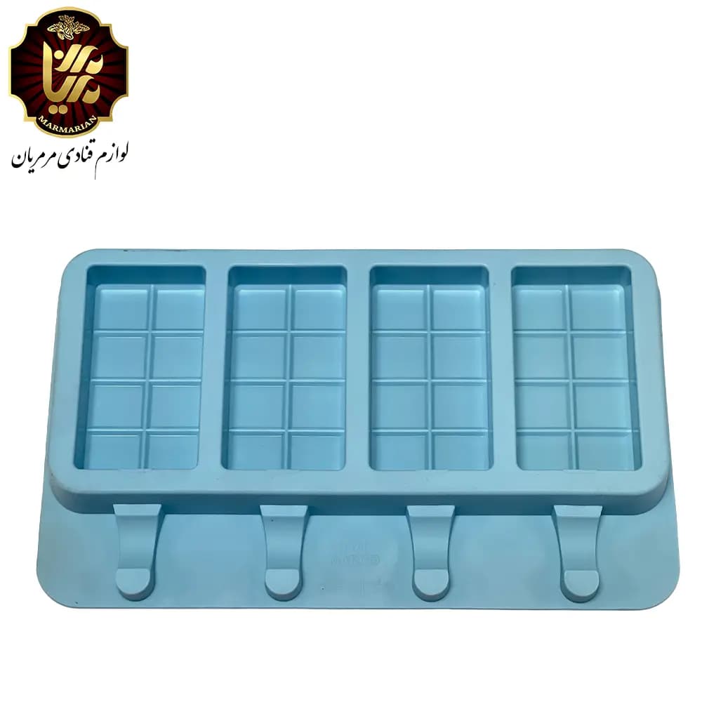 قالب سیلیکونی بستنی ۴ خانه مستطیلی — تصویر ۲