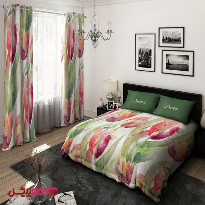 روتختی دونفره گلدار لاله BD1725