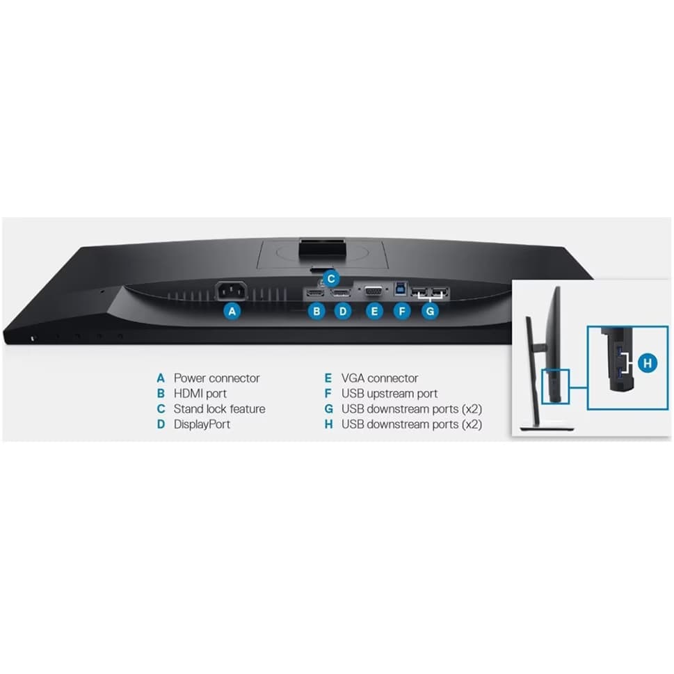 مانیتور استوک دل 24 اینچ 2k ips مدل Dell P2418D — تصویر ۳