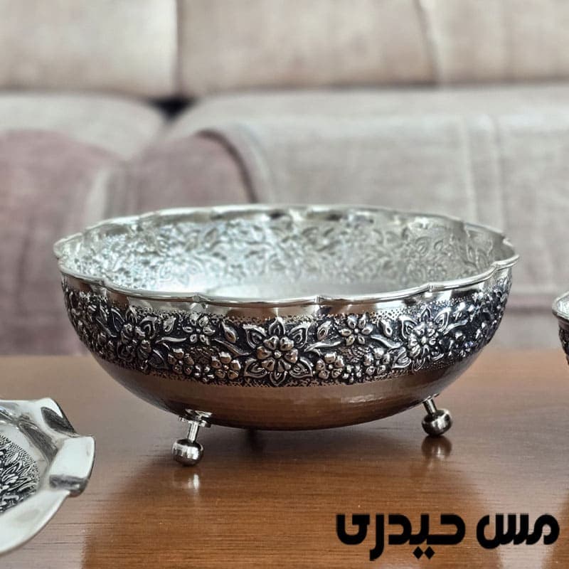 آجیل خوری کروم سه پایه مدل حریر زنجان