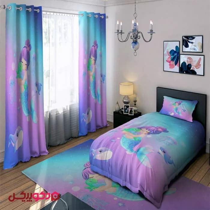 روتختی تکنفره دخترانه پری دریایی BD1772 — تصویر ۲