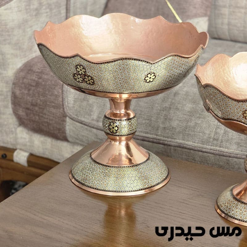 میوه خوری خاتم کاری مدل هیراد — تصویر ۳