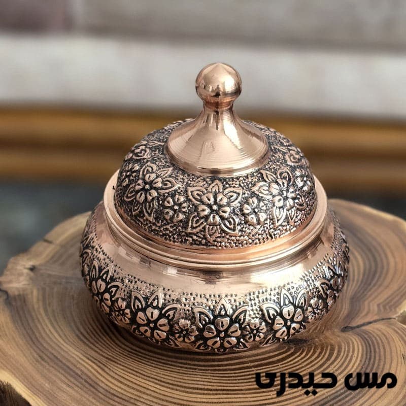 قندان مسی مدل رز آرشیدا ( بدون پایه ) — تصویر ۲