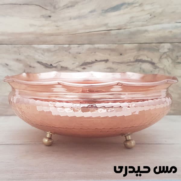 شکلات خوری مسی سه پایه طرح هنر زنجان