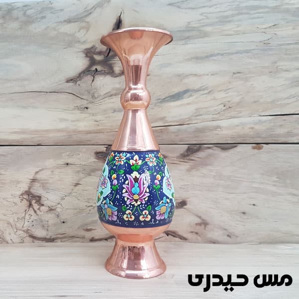 گلدان مس و پرداز مدل شیپوری — تصویر ۲