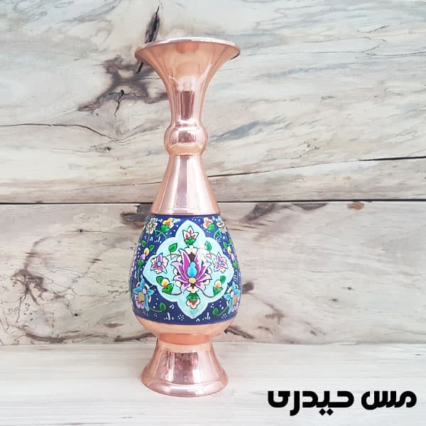 گلدان مس و پرداز مدل شیپوری