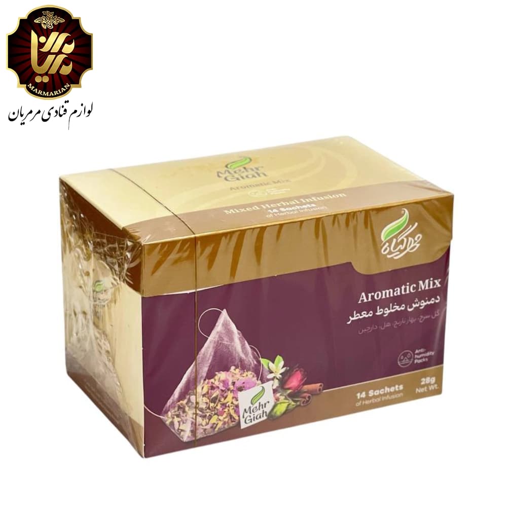 دمنوش گیاهی معطر مهرگیاه بسته 14 عددی