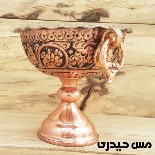 هفت سین مسی قلم کاری شده پایه بلند سلنا — تصویر ۵