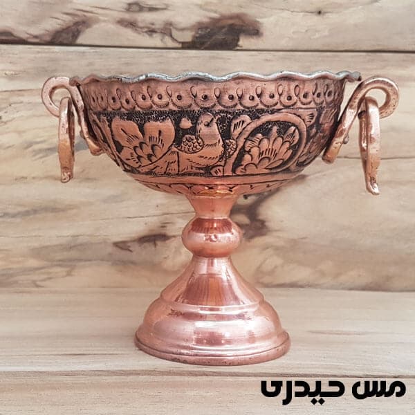 هفت سین مسی قلم کاری شده پایه بلند سلنا — تصویر ۲