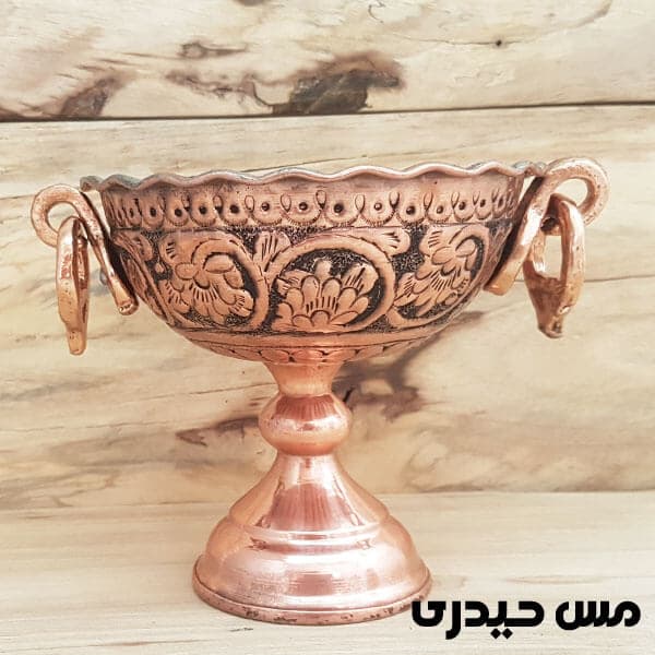 هفت سین مسی قلم کاری شده پایه بلند سلنا — تصویر ۴