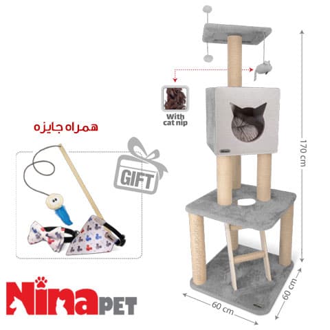 درخت گربه نیناپت مدل کِی K + هدیه ویژه + ارسال رایگان — تصویر ۴
