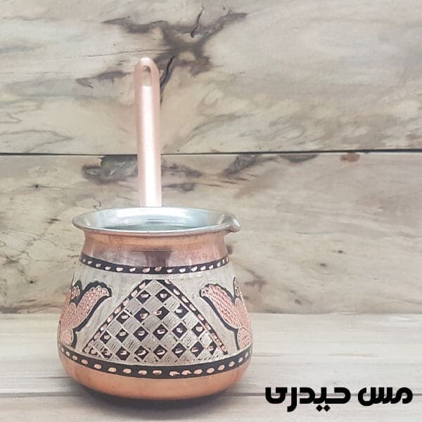 قهوه جوش نقره کوب مسی طرح ارشیا — تصویر ۲