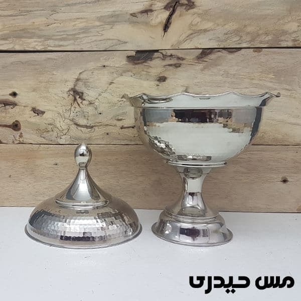 آجیل خوری کروم پایه دار مدل سوگل — تصویر ۲