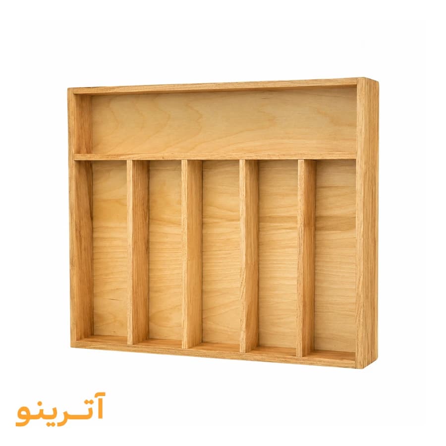 جا قاشقی ثابت پنج خانه چوبی گلدن استار