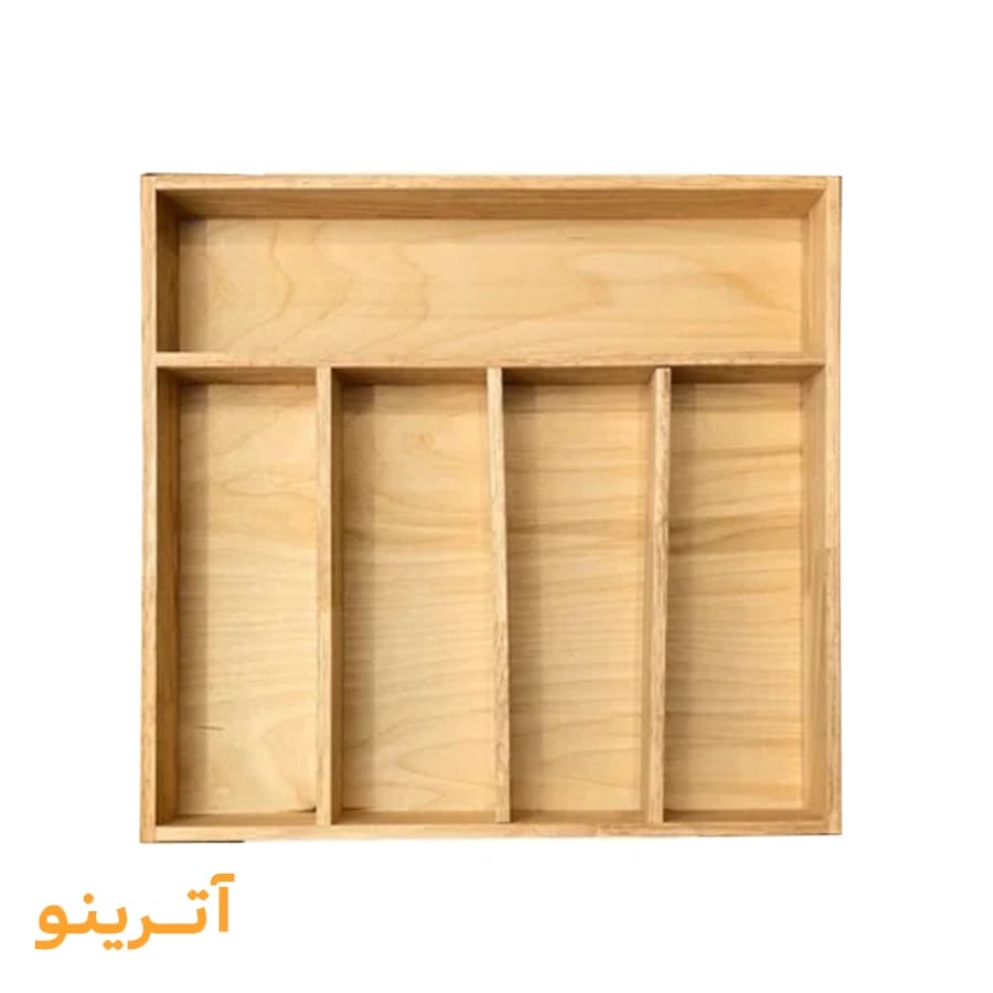 جا قاشقی ثابت پنج خانه چوبی گلدن استار — تصویر ۲
