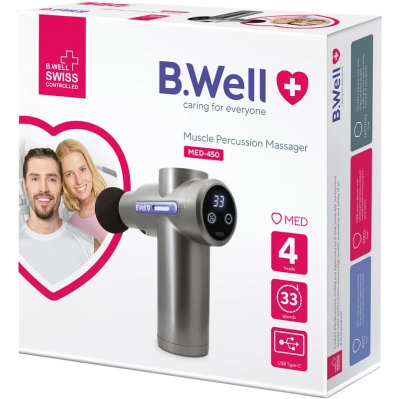 ماساژور برقی تفنگی بی ول B.Well (مدل MED-450) — تصویر ۲
