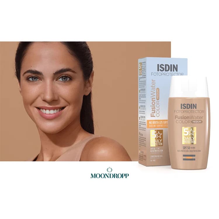 ضد آفتاب ایزدین رنگی مدیوم – Fotoprotector ISDIN Fusion Water Color Medium SPF 50 — تصویر ۳