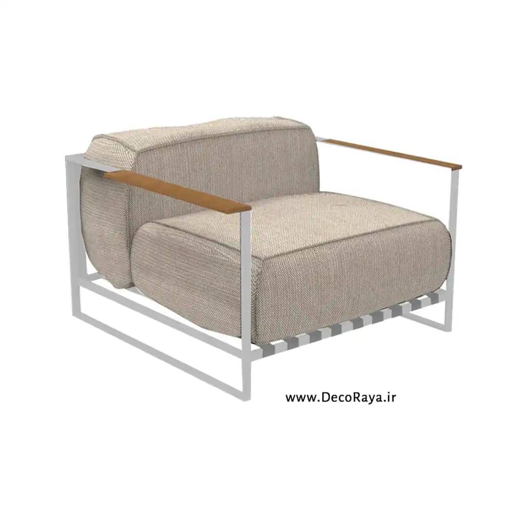 مبل تک نفره باغی دنیز لانژ