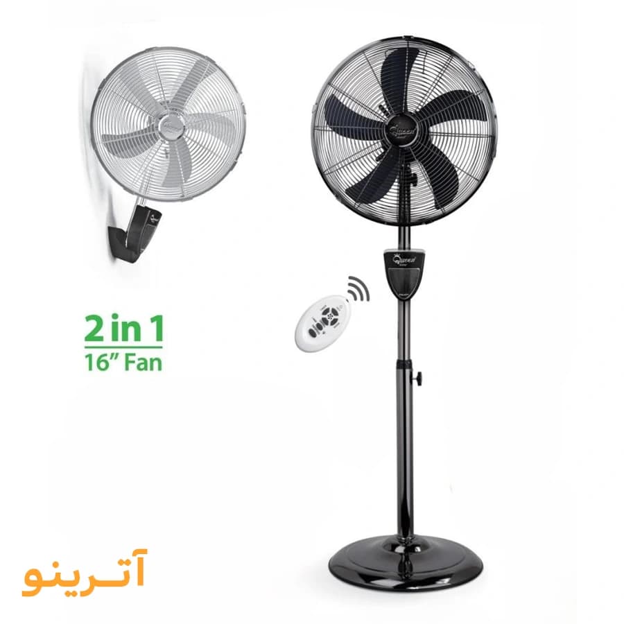 پنکه دو کاره ریموت‌دار کویین هوم مدل QH-6680 — تصویر ۴