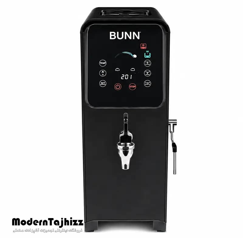 بویلر مشکی تمام دیجیتال 15 لیتر همراه با استیمر بخار BUNN — تصویر ۳
