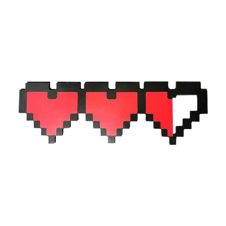 دیوارکوب گیمینگ قلب پیکسلی مدل 10141 | تابلو دکور اتاق گیمینگ Pixel Heart — تصویر ۲
