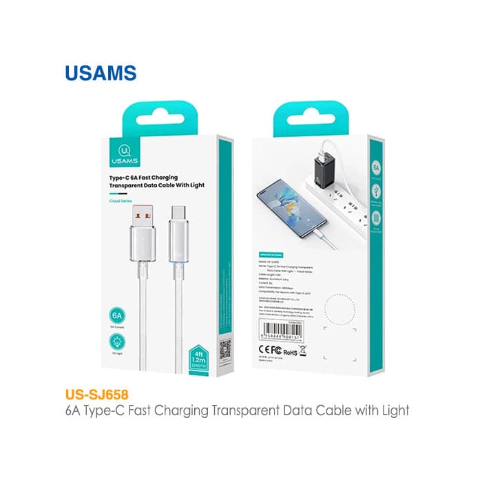کابل فست شارژ 66 وات Type-C یوسمز US-SJ658 — تصویر ۸