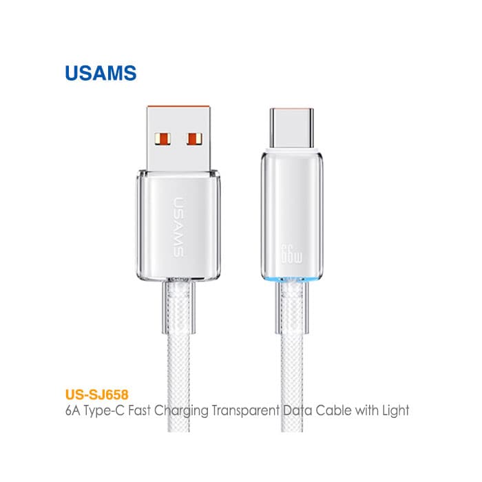 کابل فست شارژ 66 وات Type-C یوسمز US-SJ658 — تصویر ۲