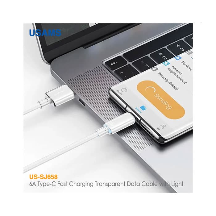 کابل فست شارژ 66 وات Type-C یوسمز US-SJ658 — تصویر ۵