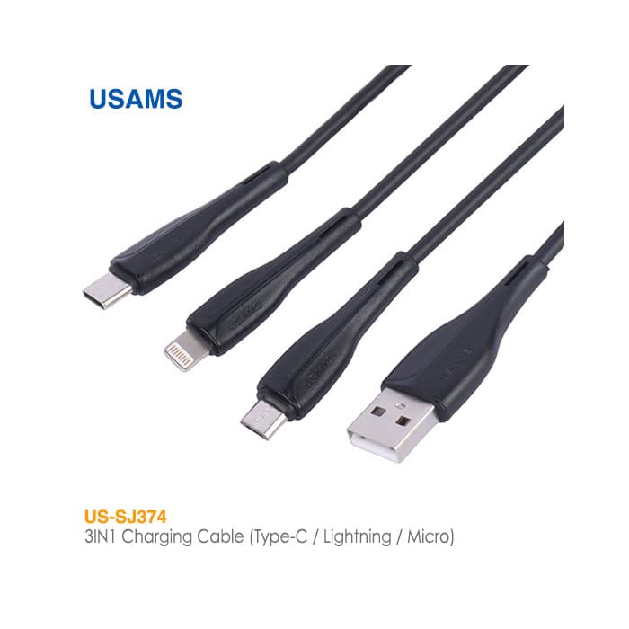 کابل تبدیل Type-A به Type-C + Micro + Lightning یوسمز US-SJ374 — تصویر ۲