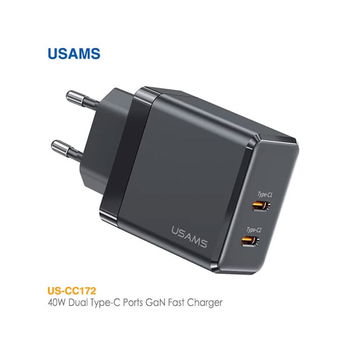 شارژر 40 وات 2 پورت یوسمز US-CC172 — تصویر ۳