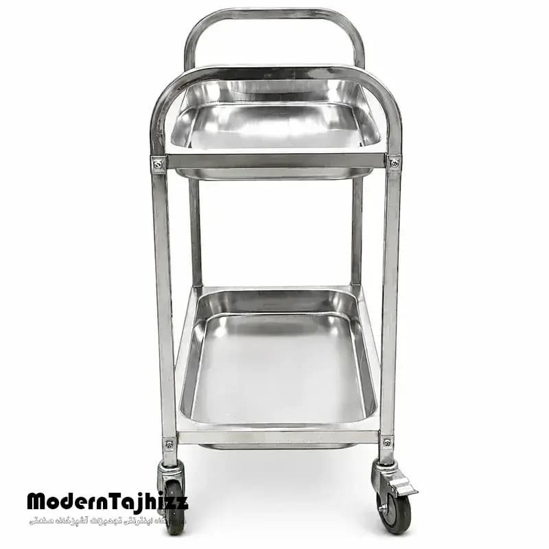 ترولی استیل دو طبقه گود مدل PT-115-S بست BEST — تصویر ۴