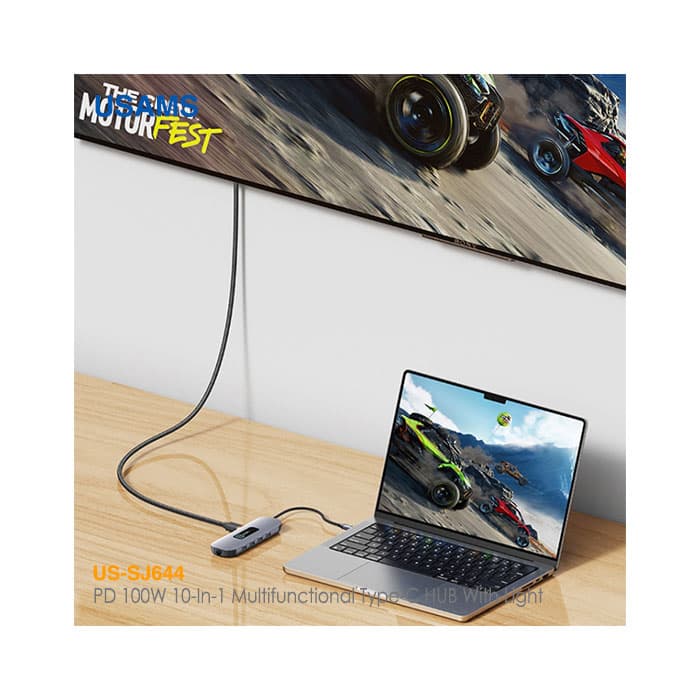 هاب مبدل 10 پورت Type-C یوسمز US-SJ644 — تصویر ۷