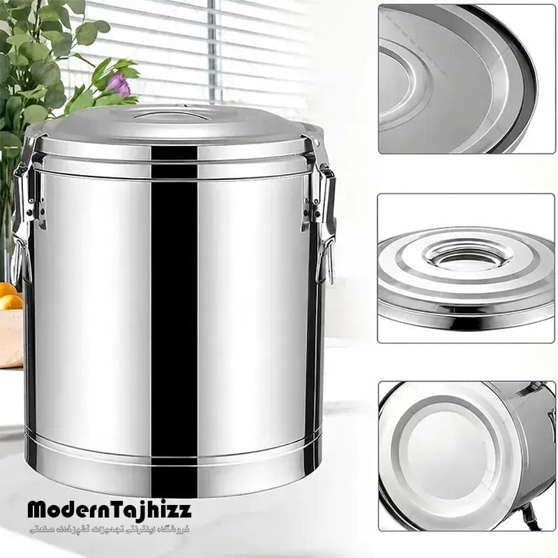 باکس حمل غذا دوجداره تمام استیل 60 لیتری مدل PT-124 بست BEST — تصویر ۴