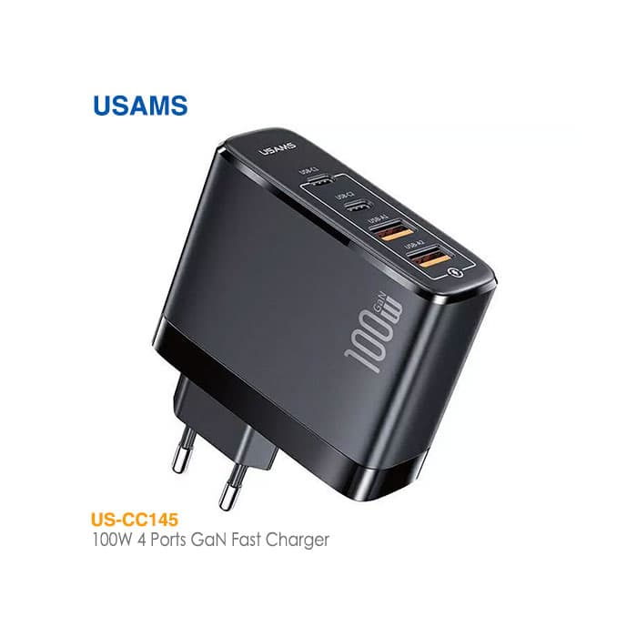 شارژر دیواری 100 وات 4 پورت یوسمز US-CC145 — تصویر ۴