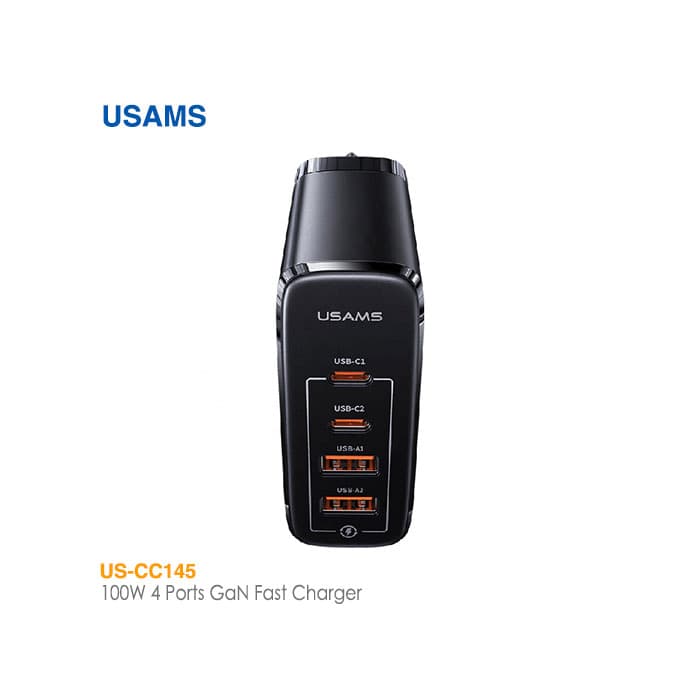 شارژر دیواری 100 وات 4 پورت یوسمز US-CC145 — تصویر ۳