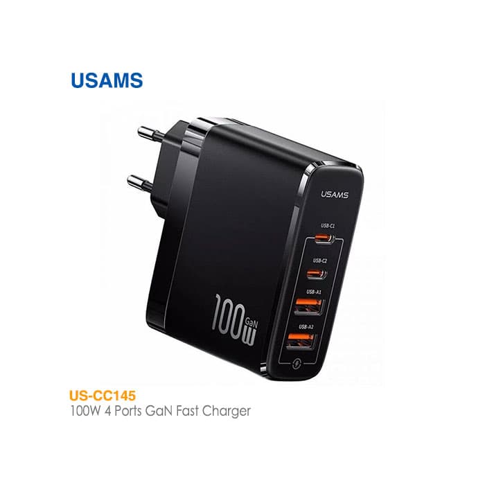 شارژر دیواری 100 وات 4 پورت یوسمز US-CC145