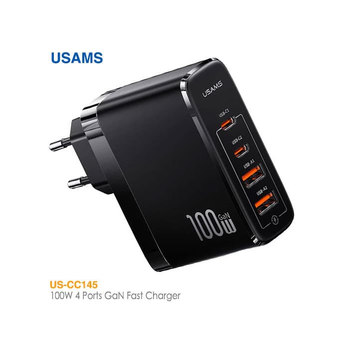 شارژر دیواری 100 وات 4 پورت یوسمز US-CC145 — تصویر ۵