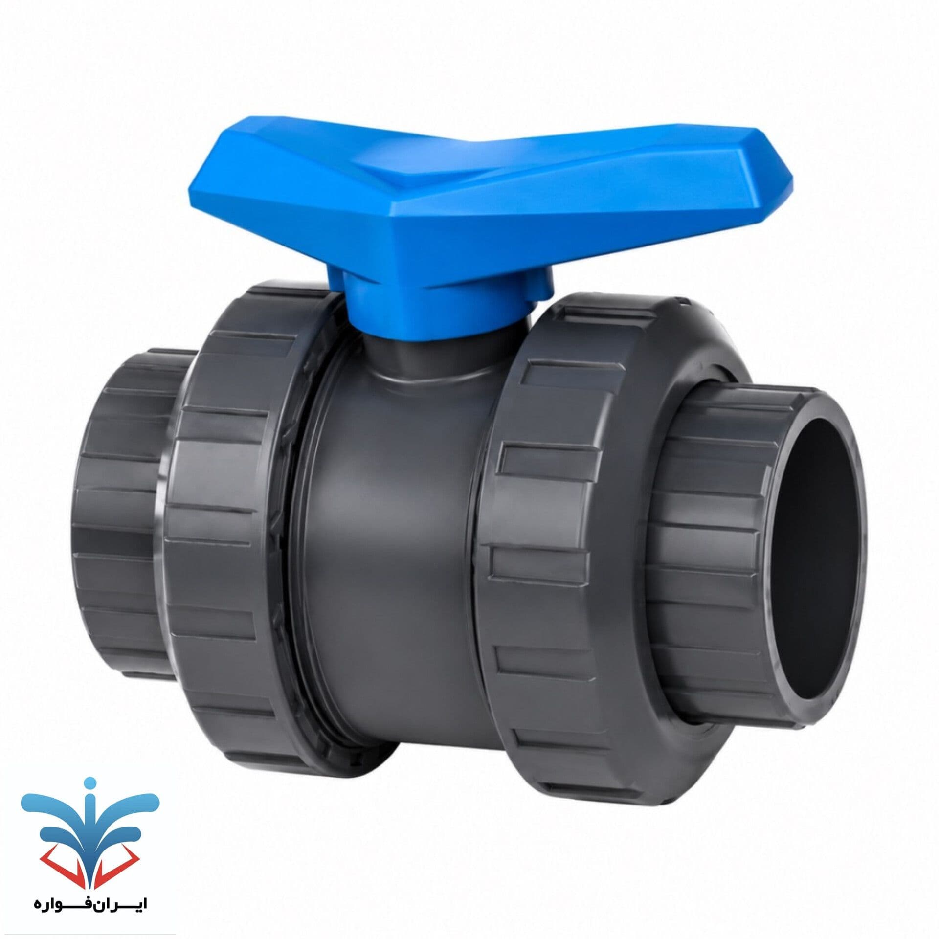 شیر توپی UPVC مهره ماسوره چسبی سایز 40