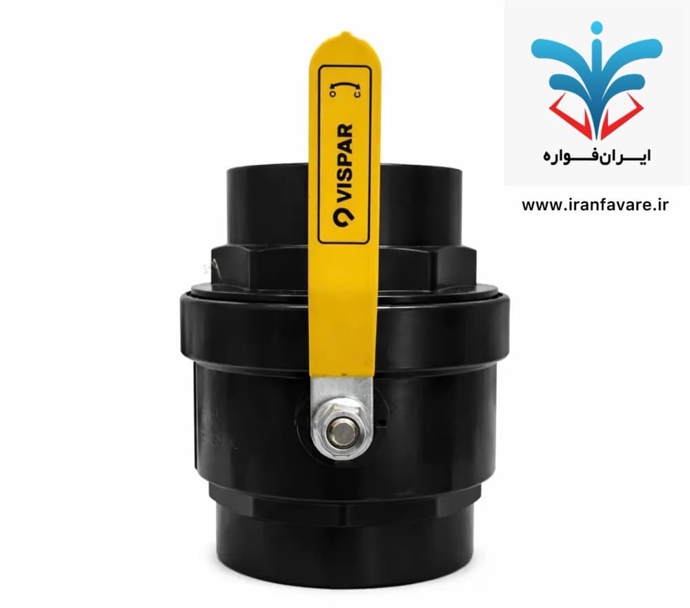 شیر توپی ویسپار سایز 4 اینچ دسته فلزی
