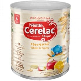 سرلاک گندم و میوه به همراه شیر نستله