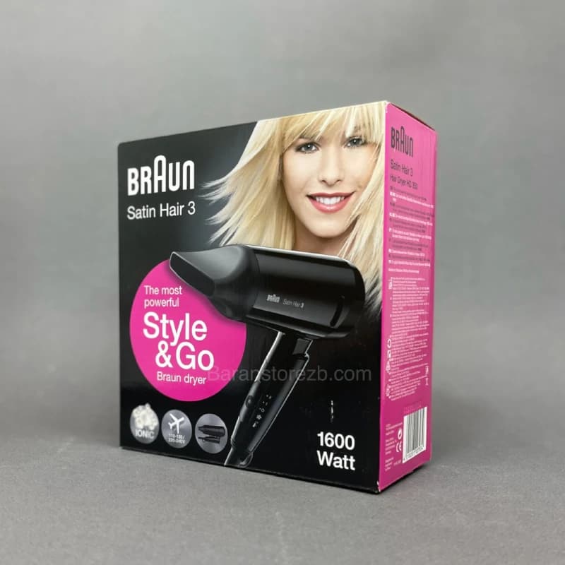 سشوار مسافرتی براون HD350 با توان 1600 وات — تصویر ۳