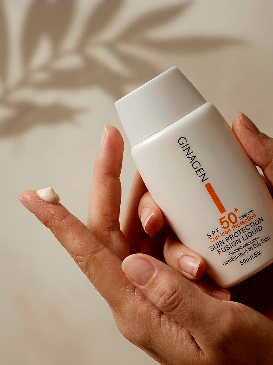 ضد آفتاب بیرنگ فیوژن لیکوئید SPF50 پوست چرب ژیناژن | محافظت هوشمند، بافت فوق سبک و کنترل برق پوست — تصویر ۲
