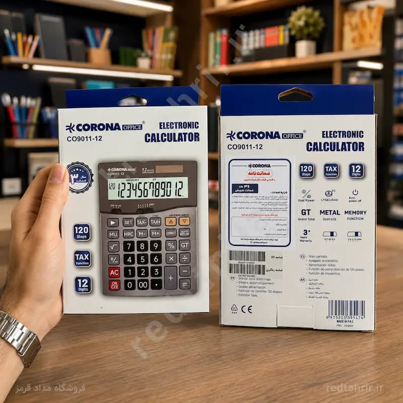 ماشین حساب کرونا 12 رقمی مدل CO9011 | ماشین حساب Corona رومیزی — تصویر ۵