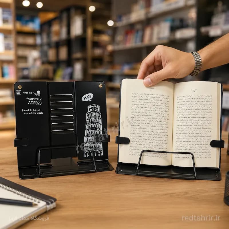 هولدر کتاب فلزی فانتزی (کتابیار، کتابگیر) | تاشو و قابل تنظیم — تصویر ۴